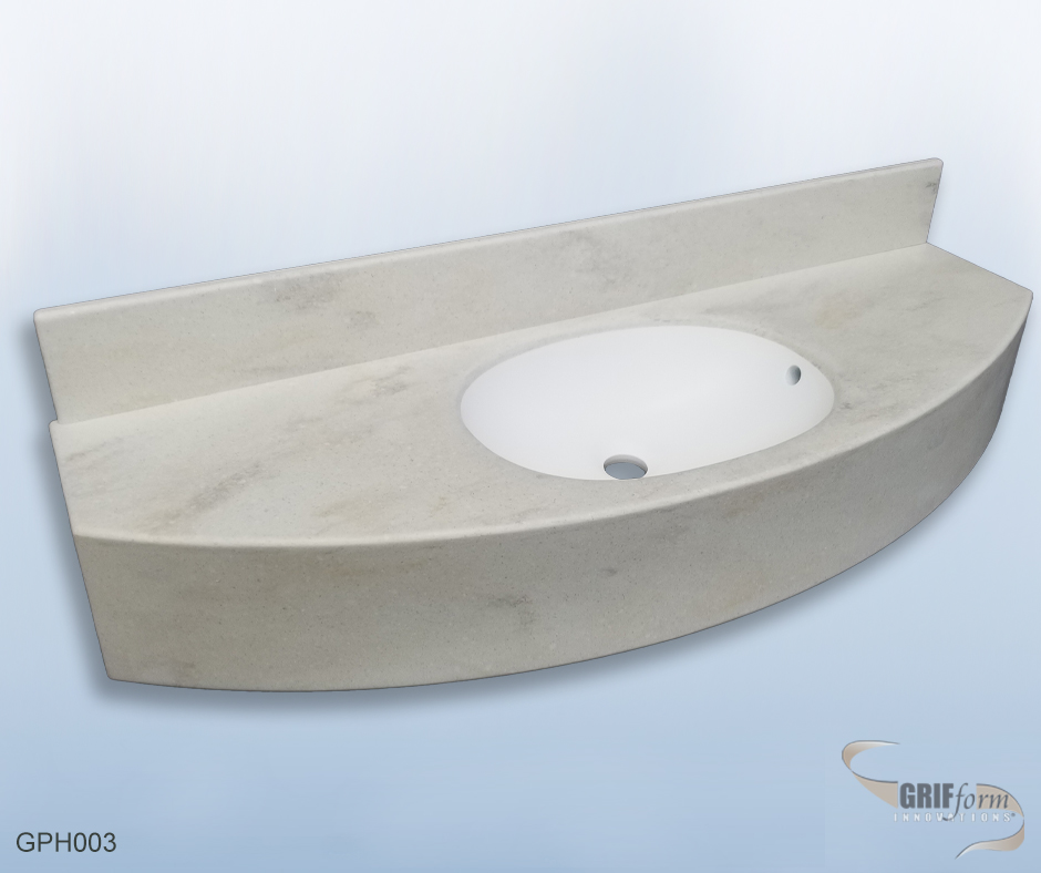 Custom sink installation.