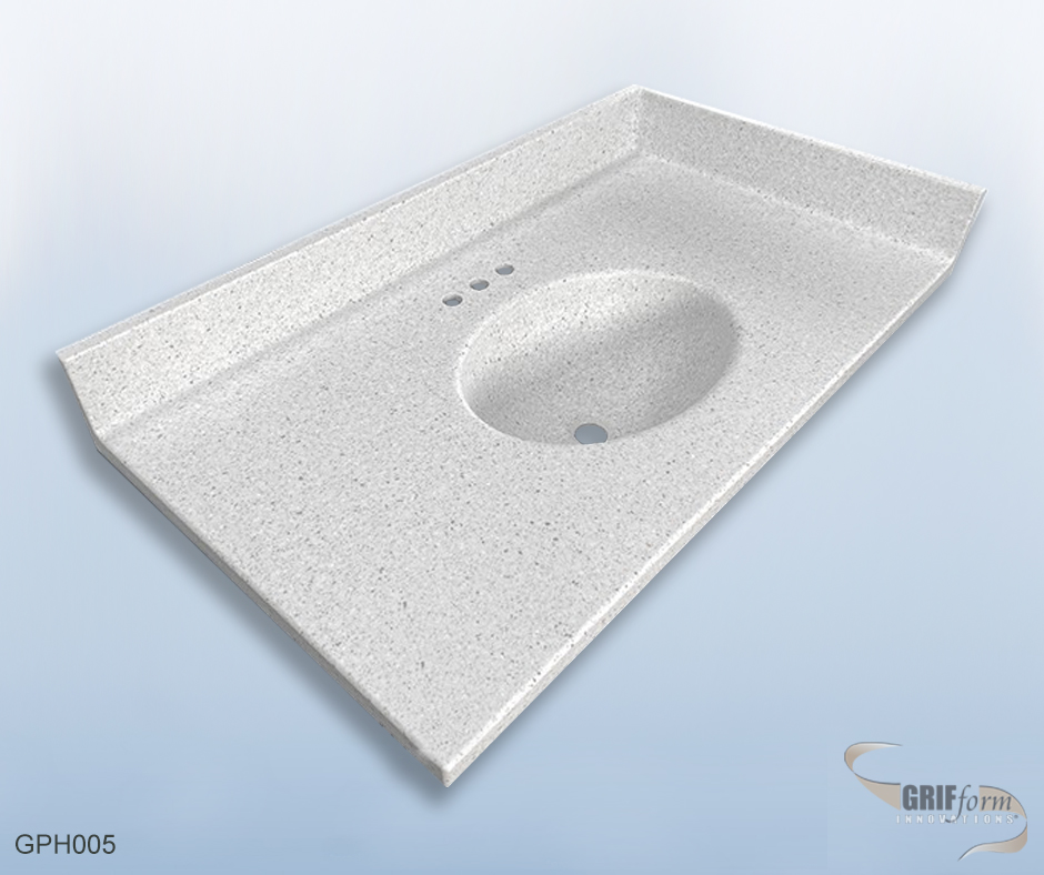 Custom sink installation.