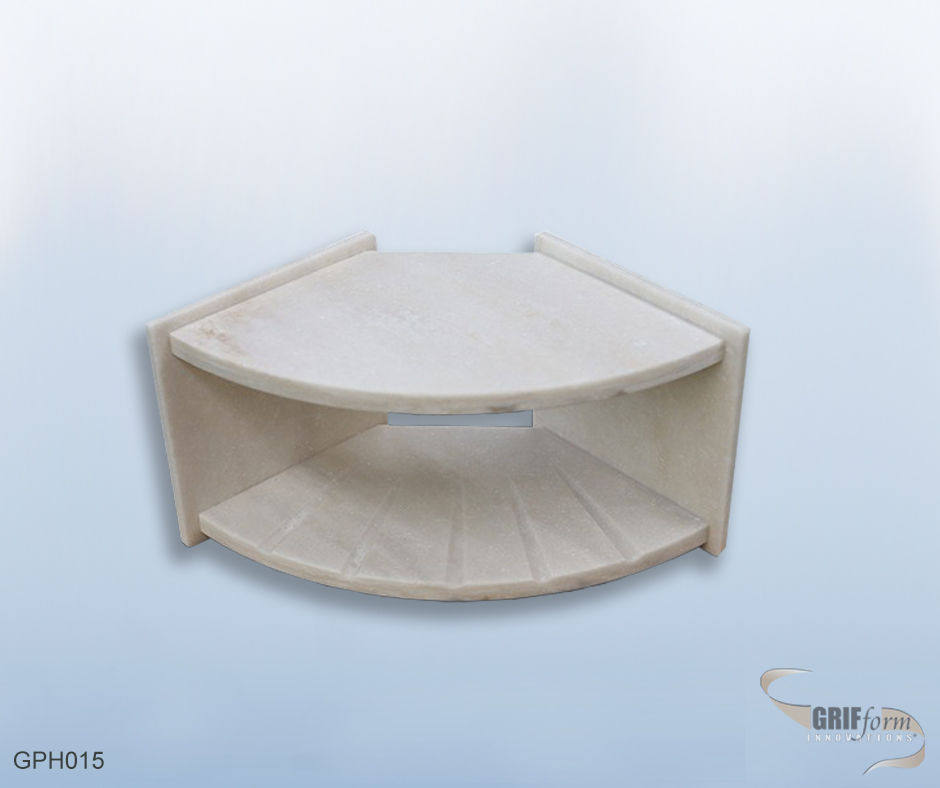 Custom bathroom accessory installation.