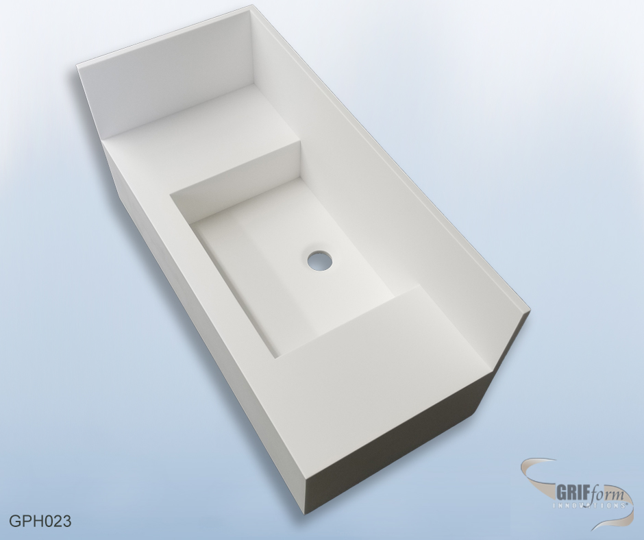 Custom sink installation.