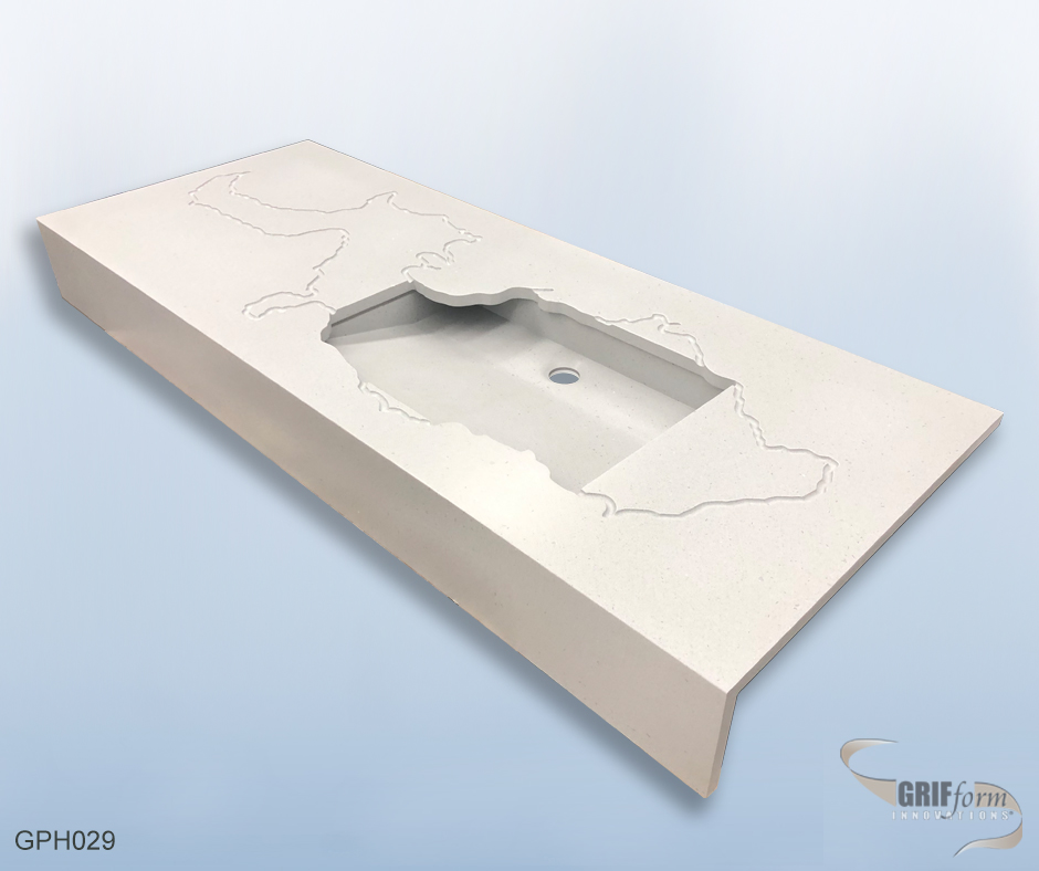 Custom sink installation.