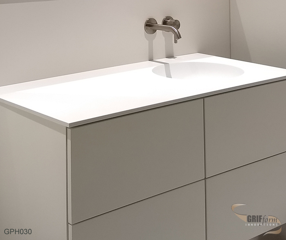 Custom sink installation.